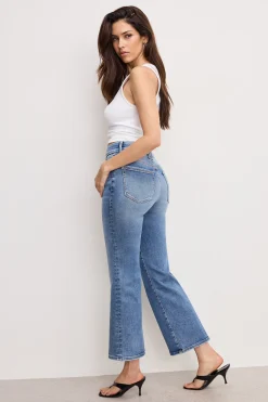 always fits good legs cropped mini boot jeans
