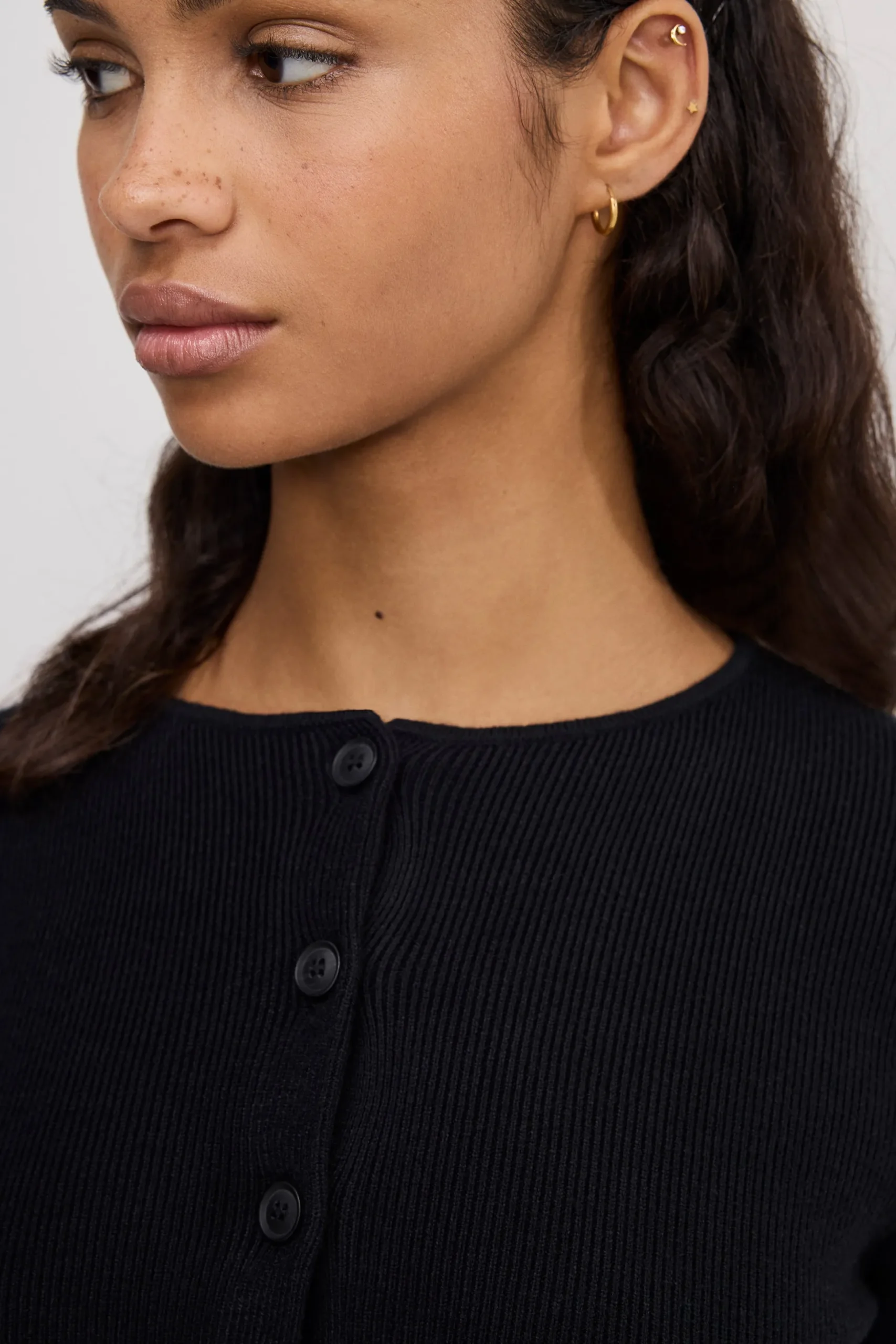 bell sleeve knit cardigan