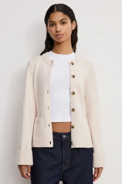 button front knit cardigan