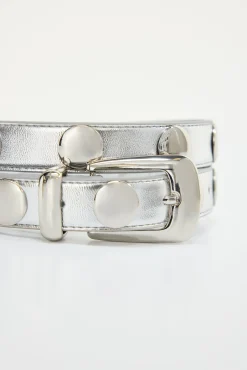 classic studded silver belt