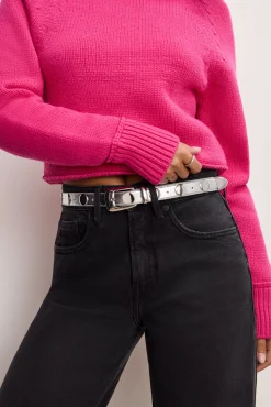 classic studded silver belt