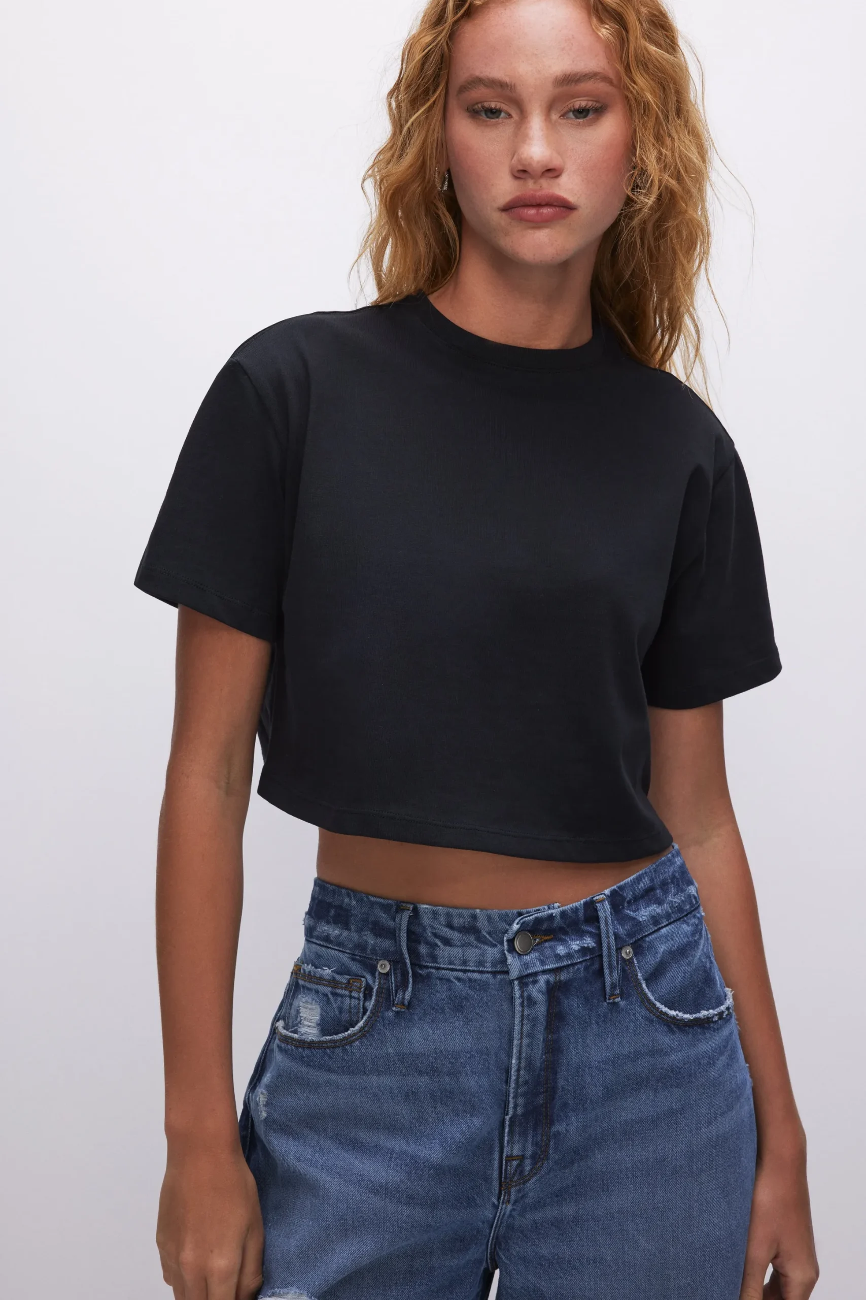 cotton cropped tee