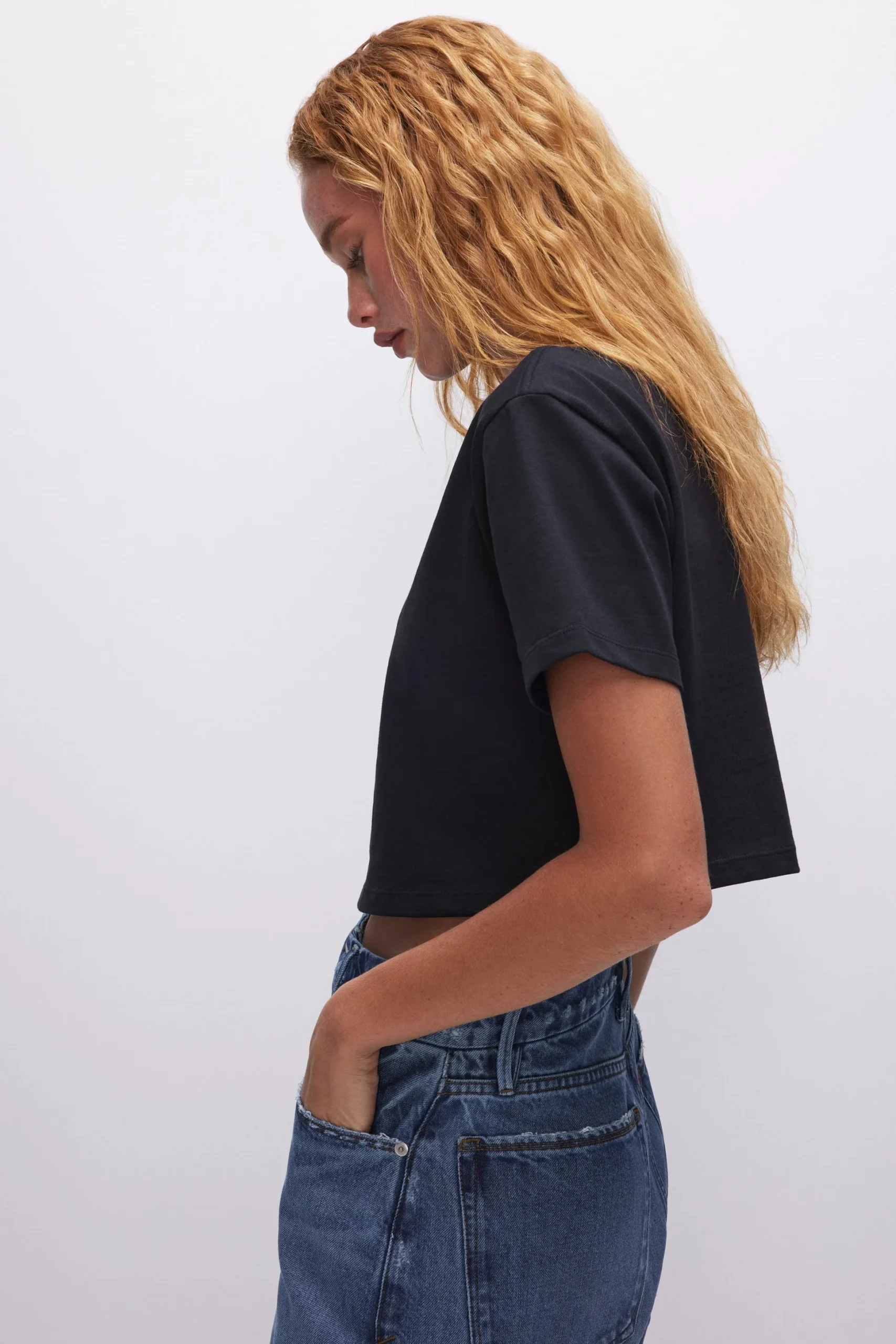 cotton cropped tee