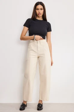 cropped barrel pants
