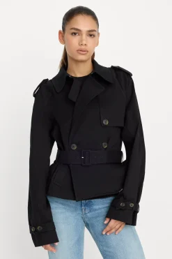 cropped trench jacket