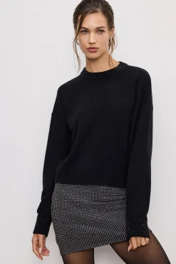 crystal crewneck sweater