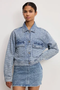 crystal denim jacket