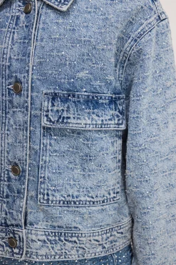 crystal denim jacket