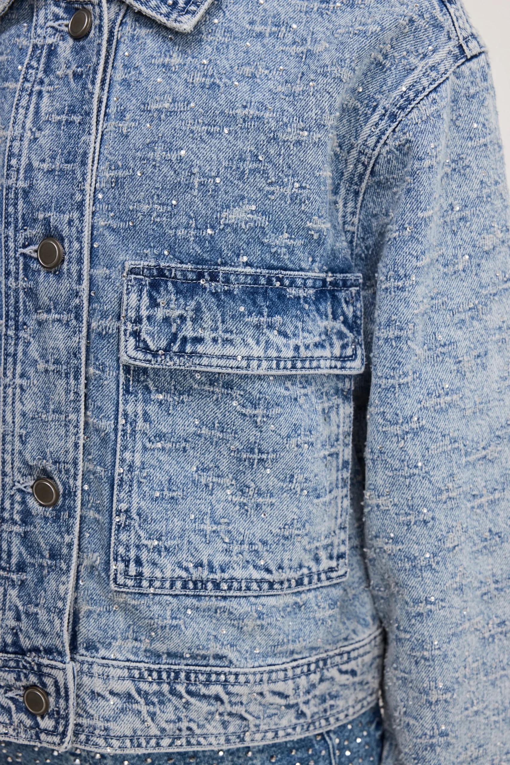 crystal denim jacket