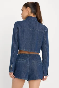 denim cropped jacket
