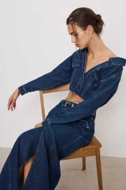 denim maxi skirt
