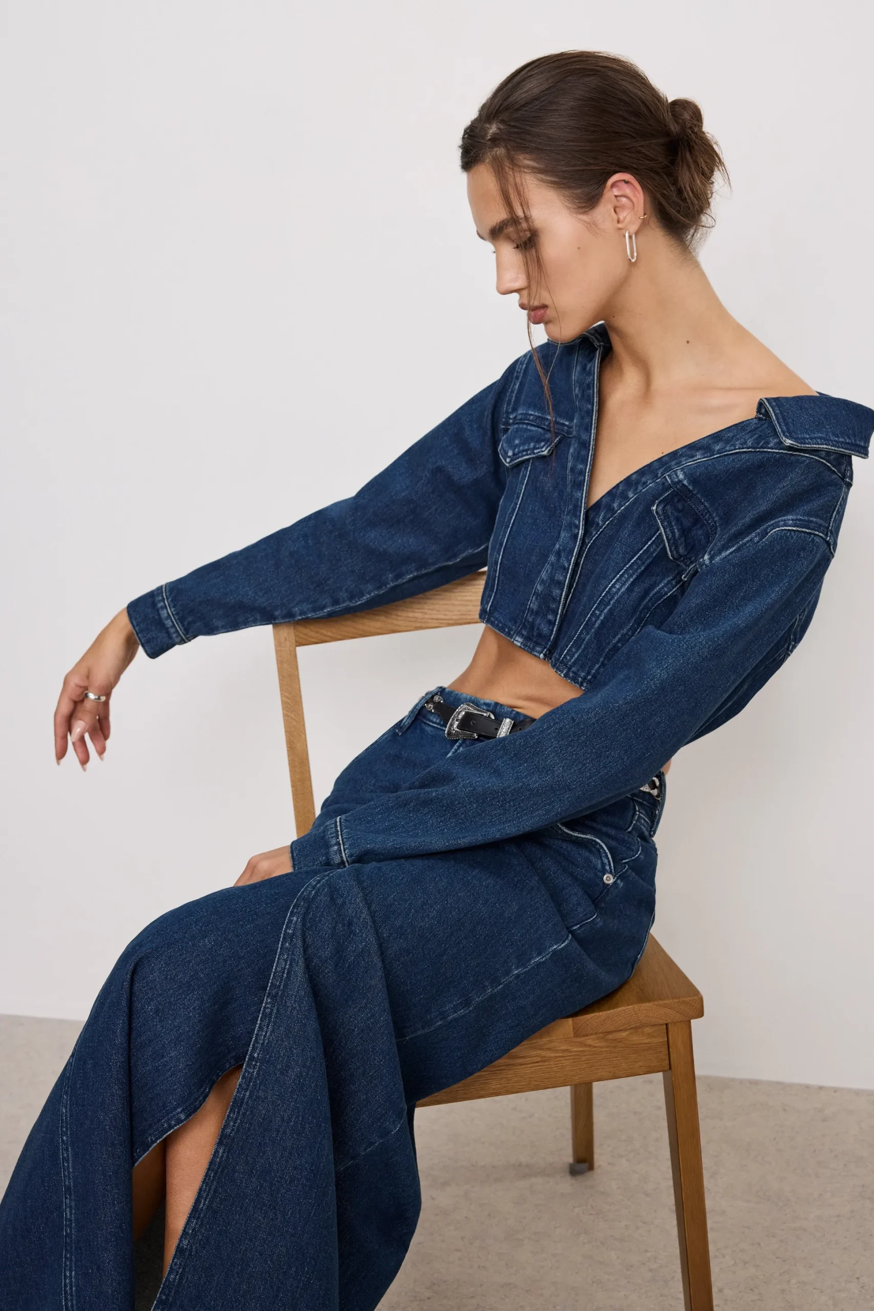 denim maxi skirt