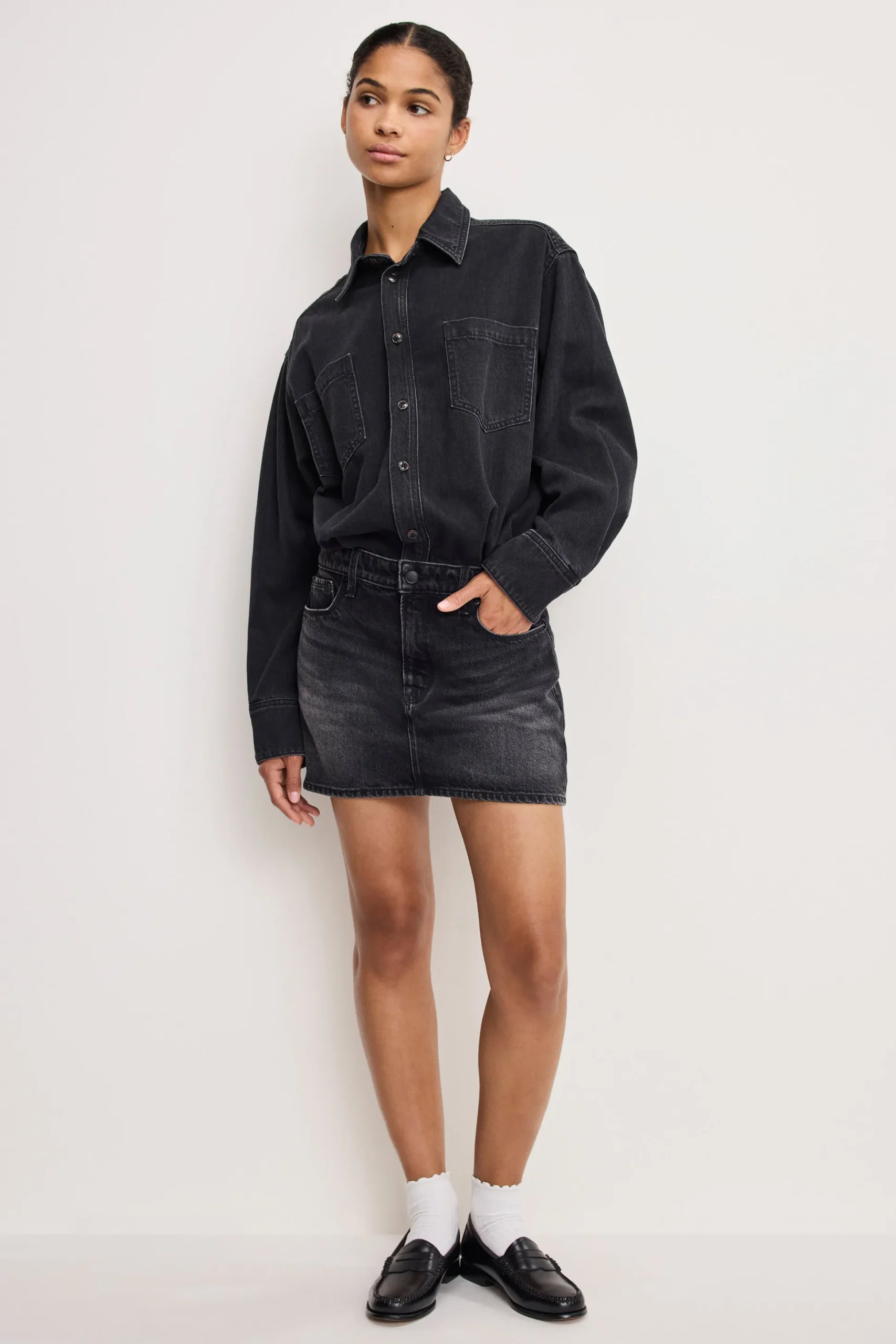 denim shirt dress