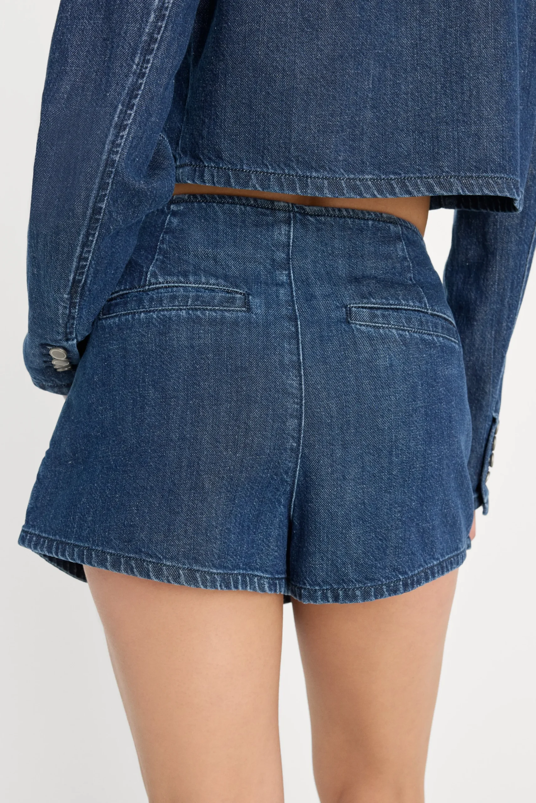denim skort