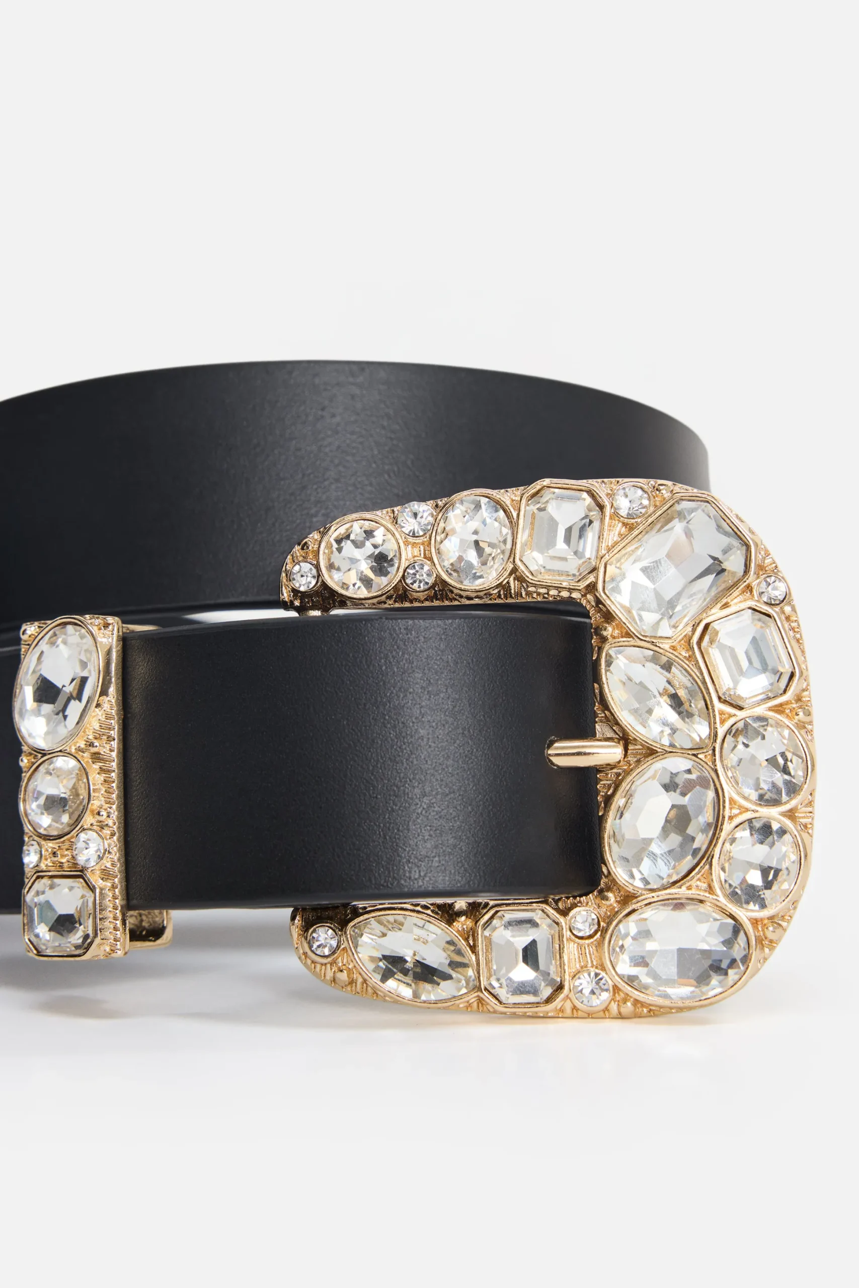 dolly classic crystal leather belt