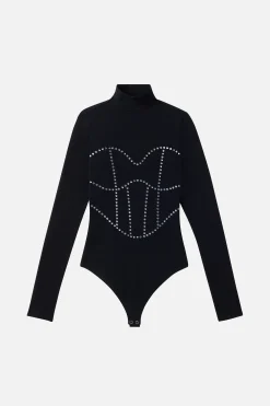 dolly crystal corset bodysuit