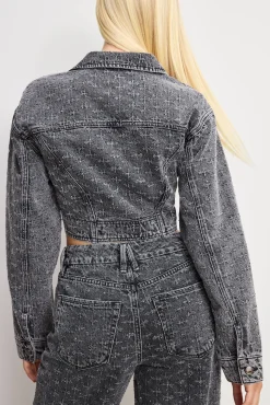 dolly crystal denim jacket