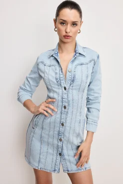 dolly denim corset dress