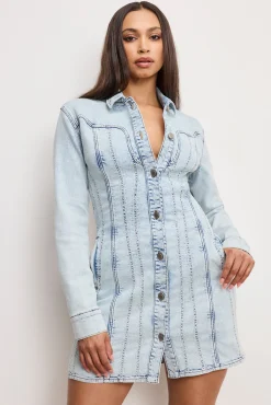 dolly denim corset dress