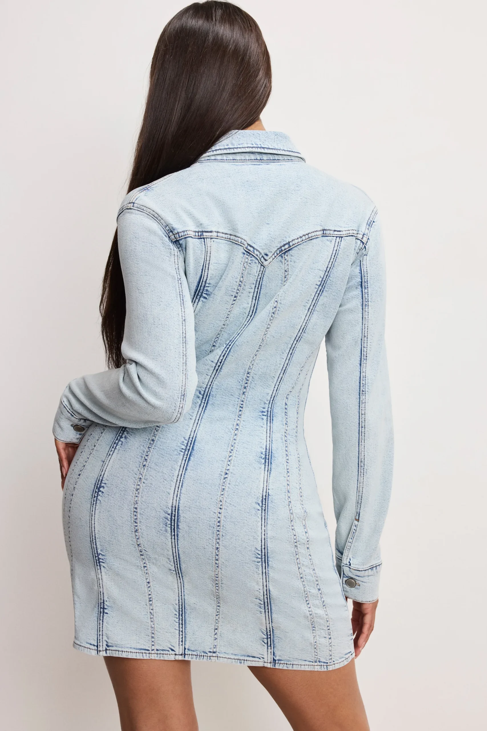 dolly denim corset dress