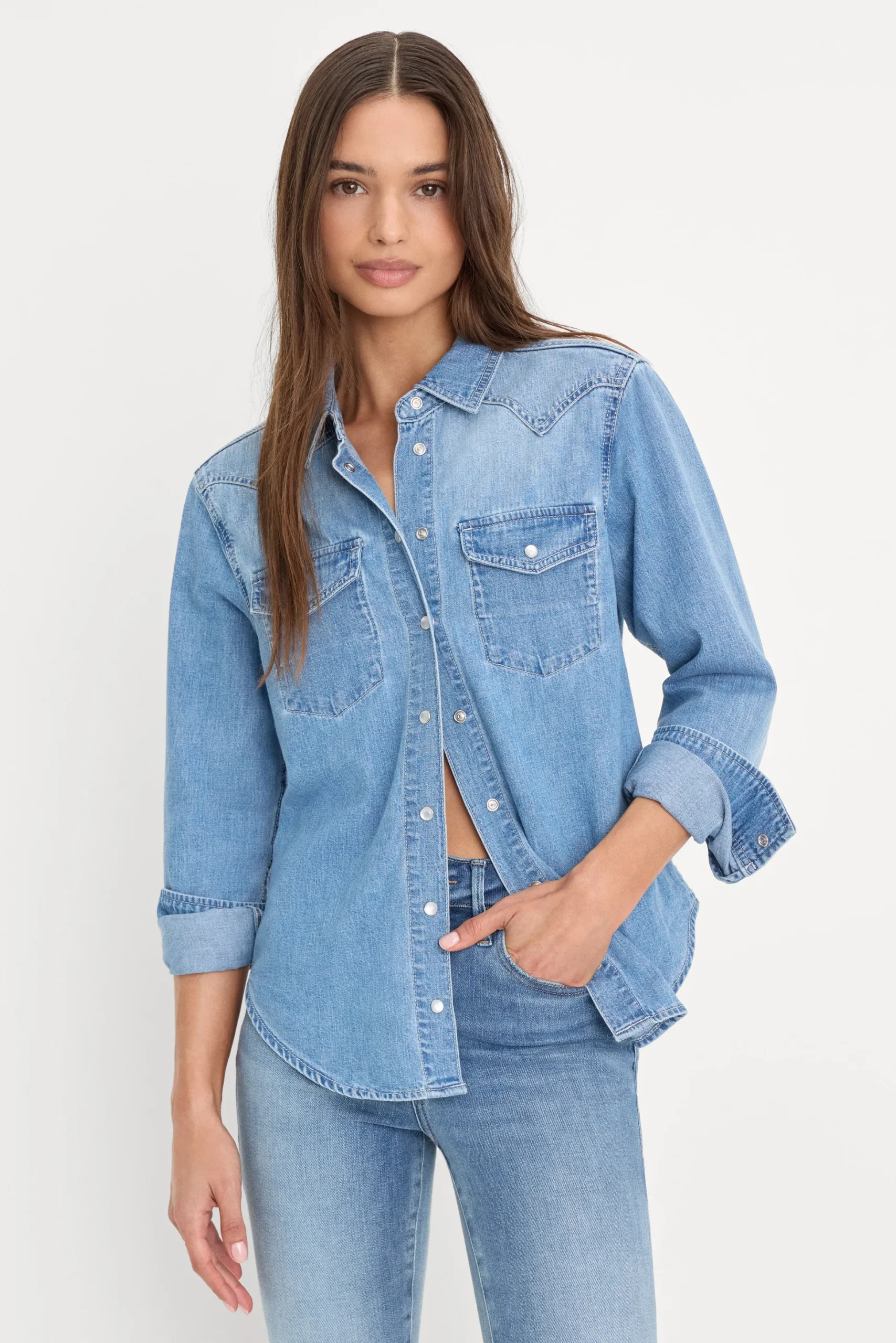 dolly slim fit denim shirt