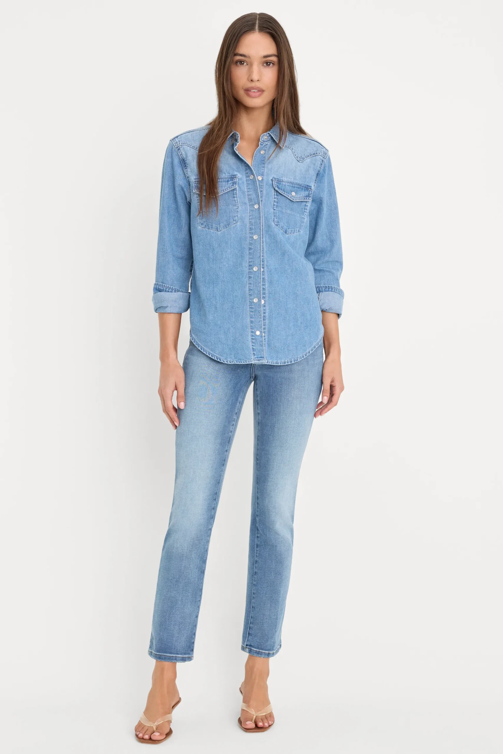 dolly slim fit denim shirt