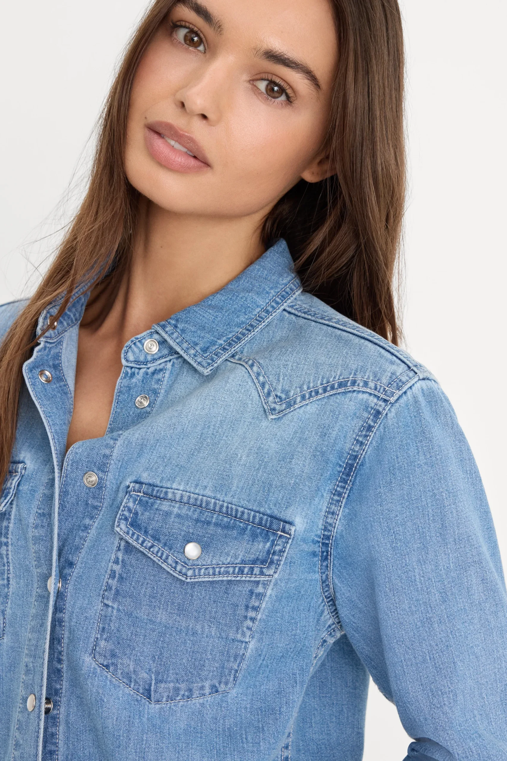 dolly slim fit denim shirt