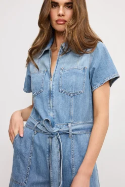 fit for success lite linen denim cropped jumpsuit