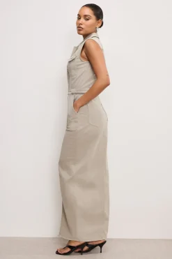 fit for sucess twill maxi dress