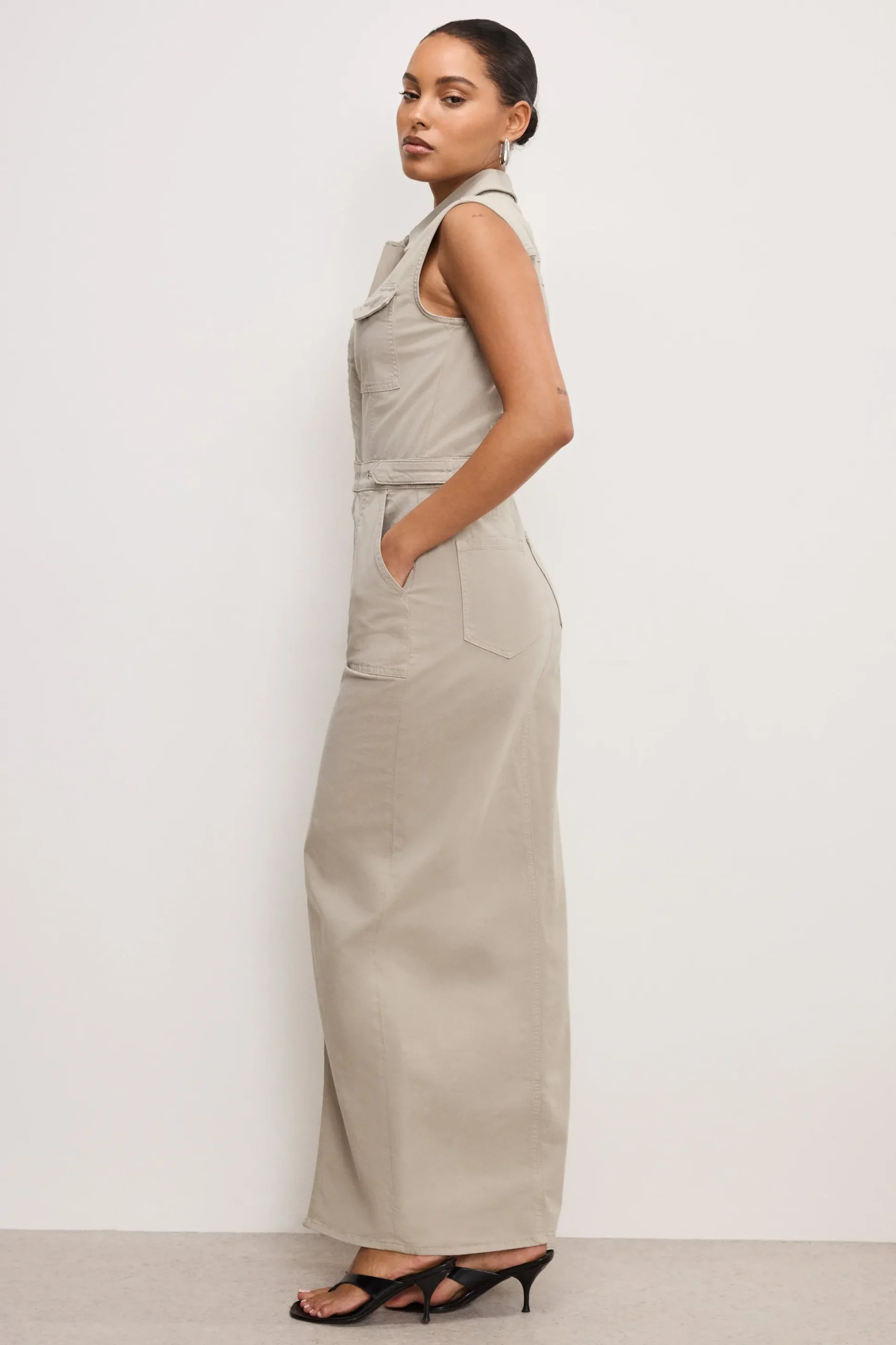 fit for sucess twill maxi dress