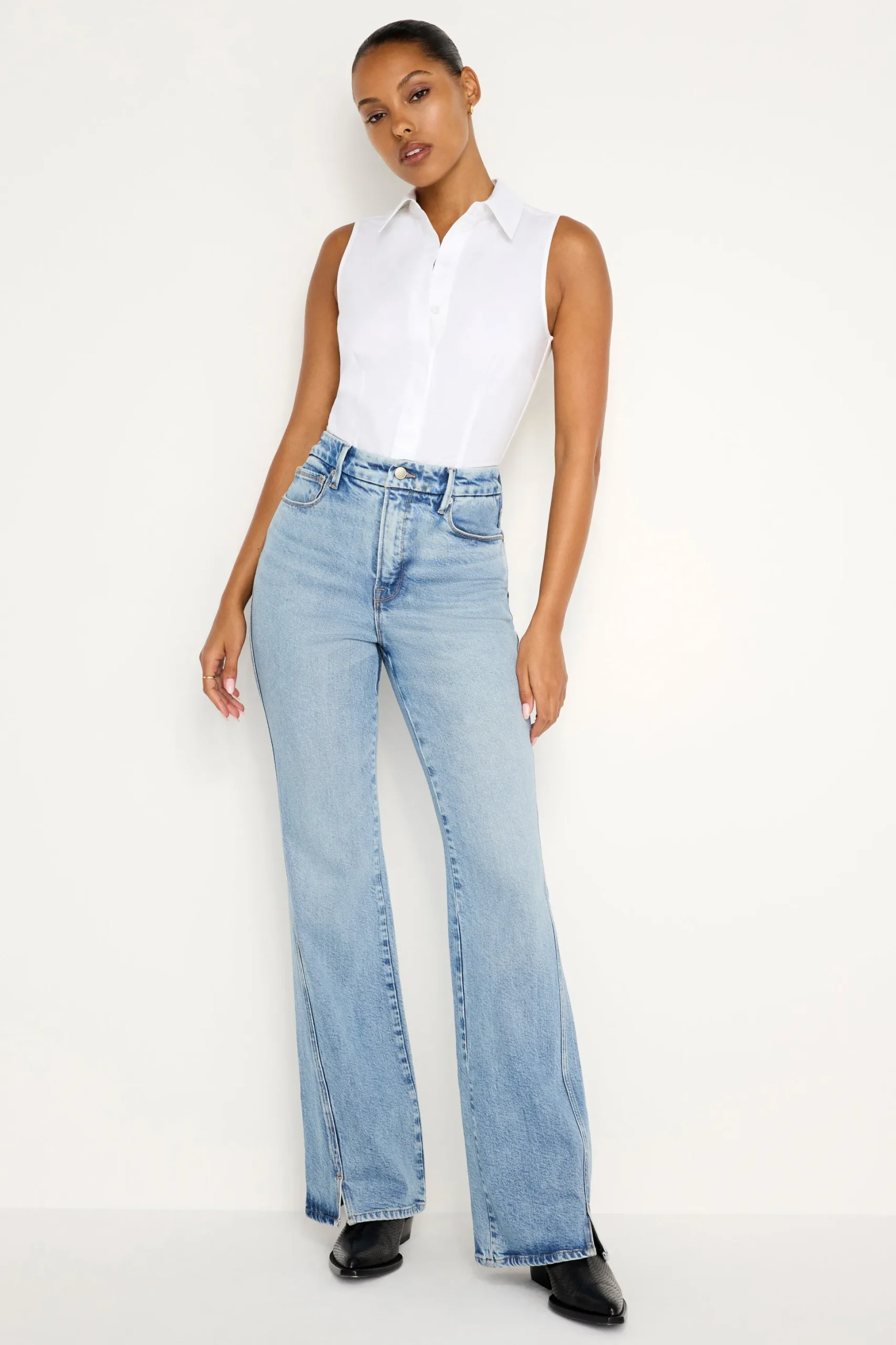 fitted tank poplin bodysuit