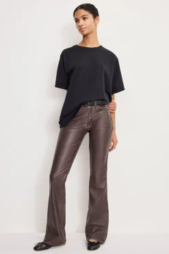 good classic bootcut faux leather pants