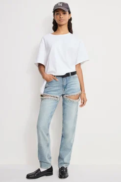 good icon straight diamond jeans