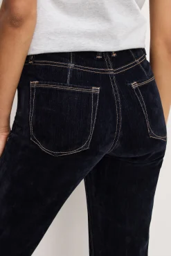 good icon straight flocked denim jeans
