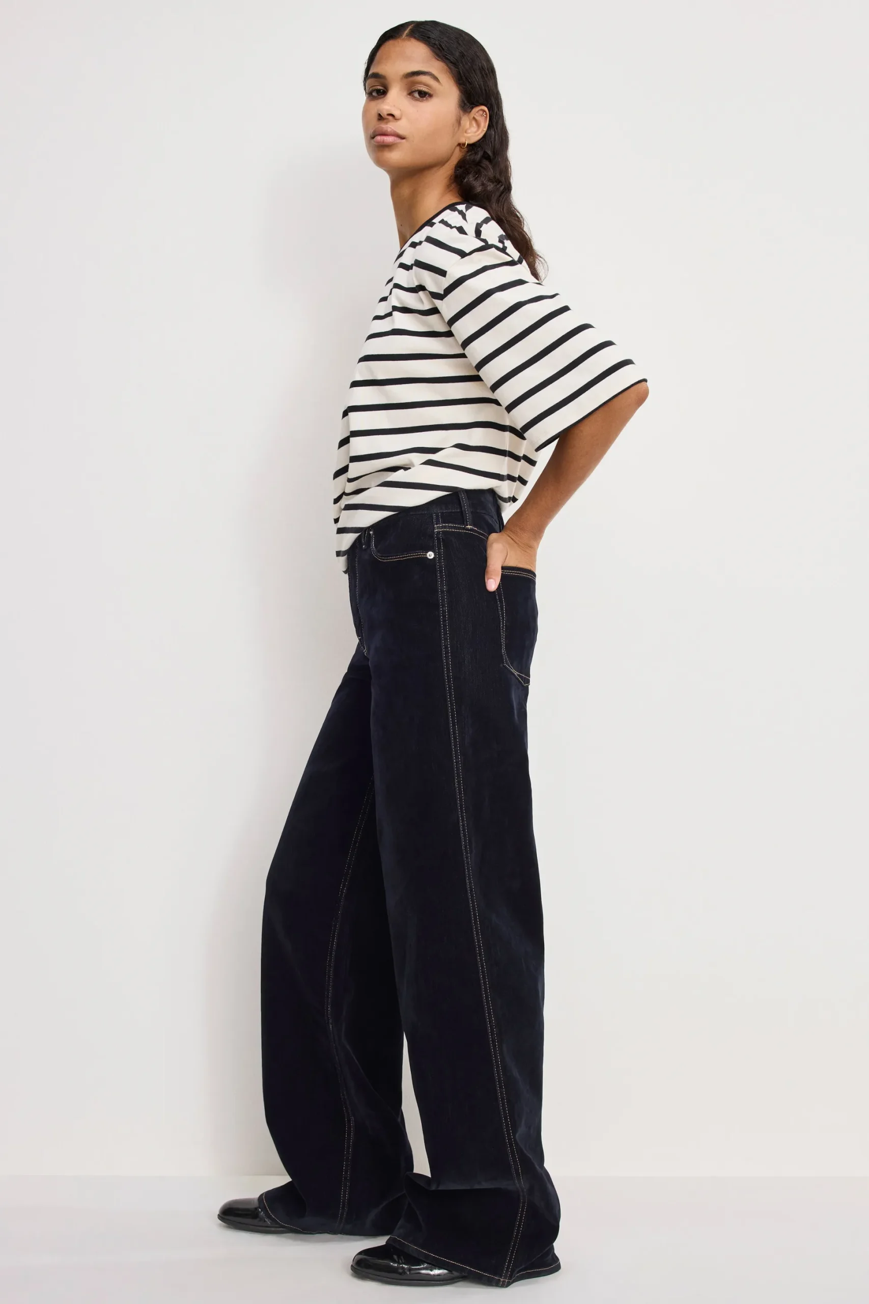 good skate flocked denim jeans