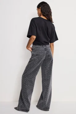 good skate wide crystal jeans