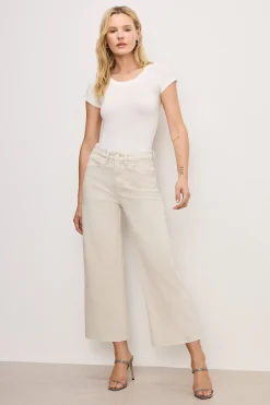 good waist palazzo cropped jeans