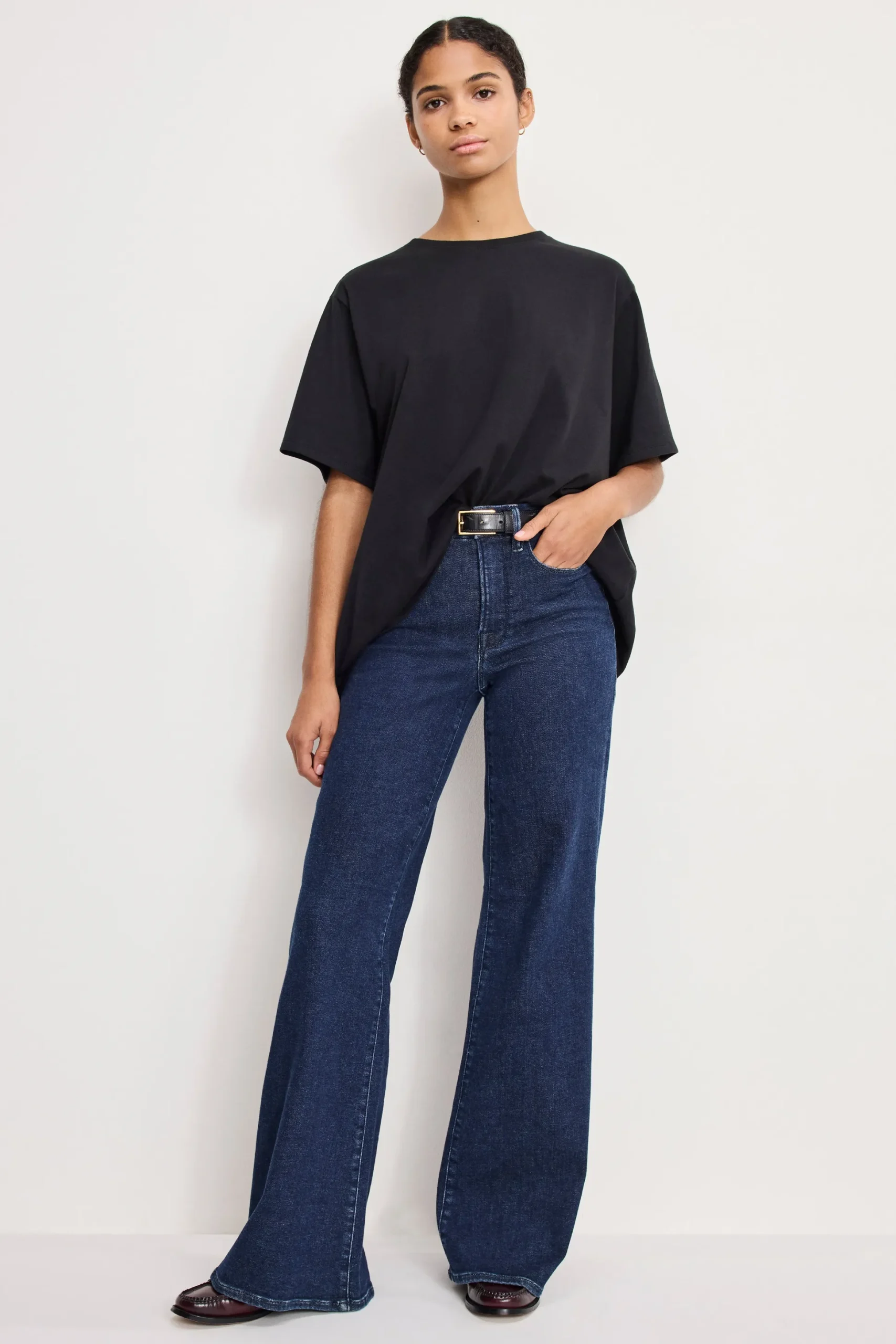 good waist palazzo jeans