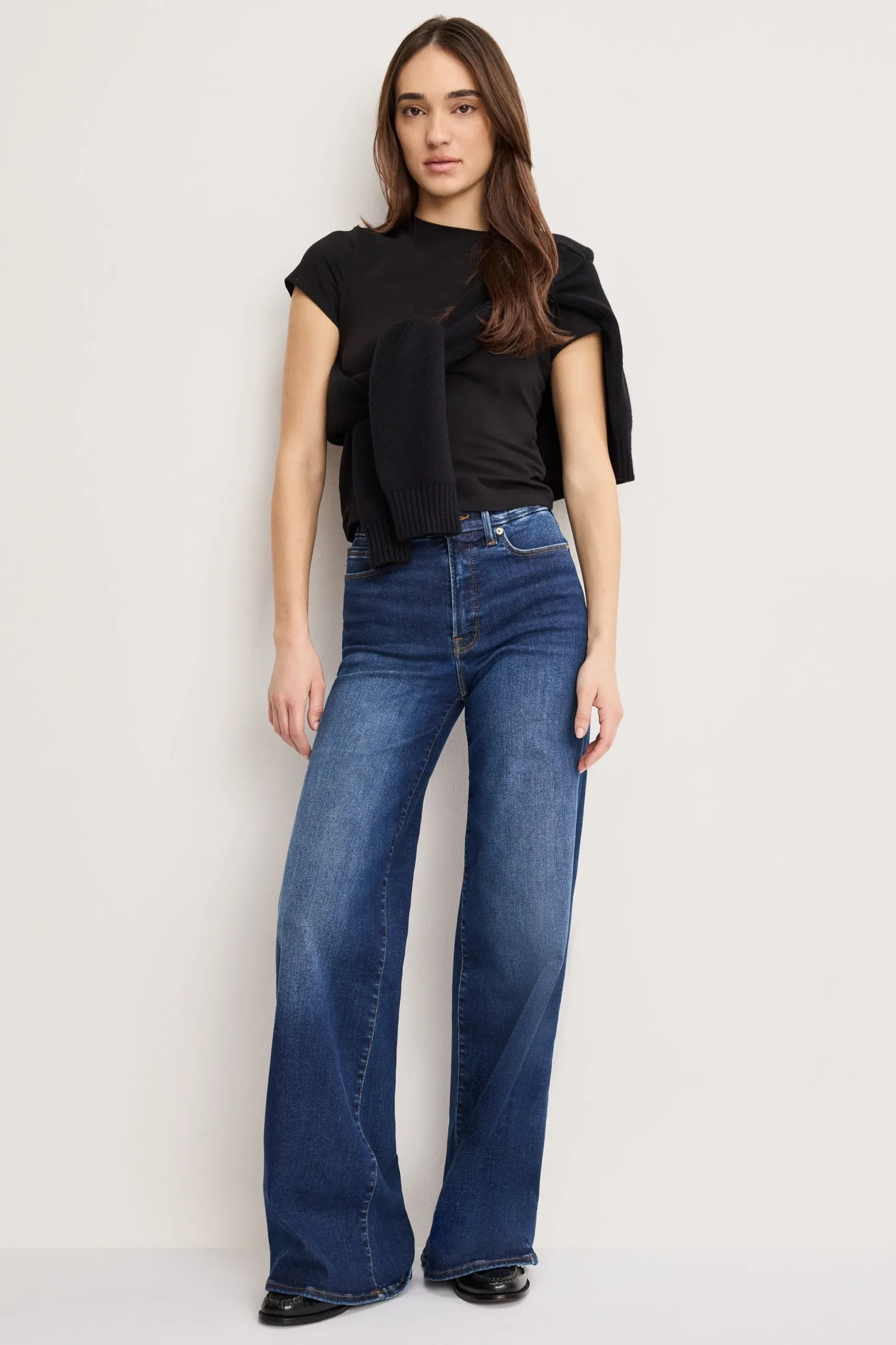 good waist palazzo jeans