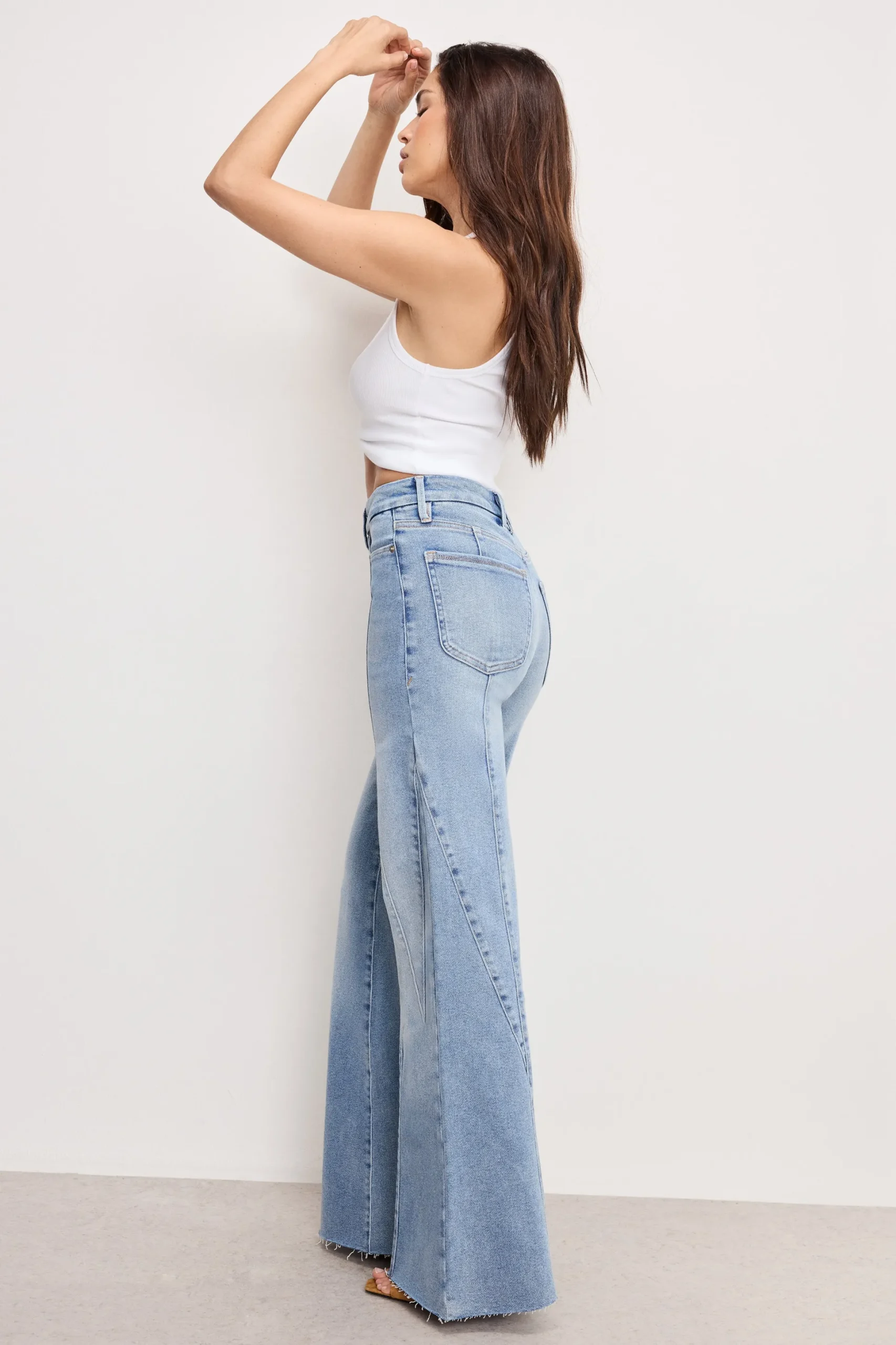good waist palazzo jeans