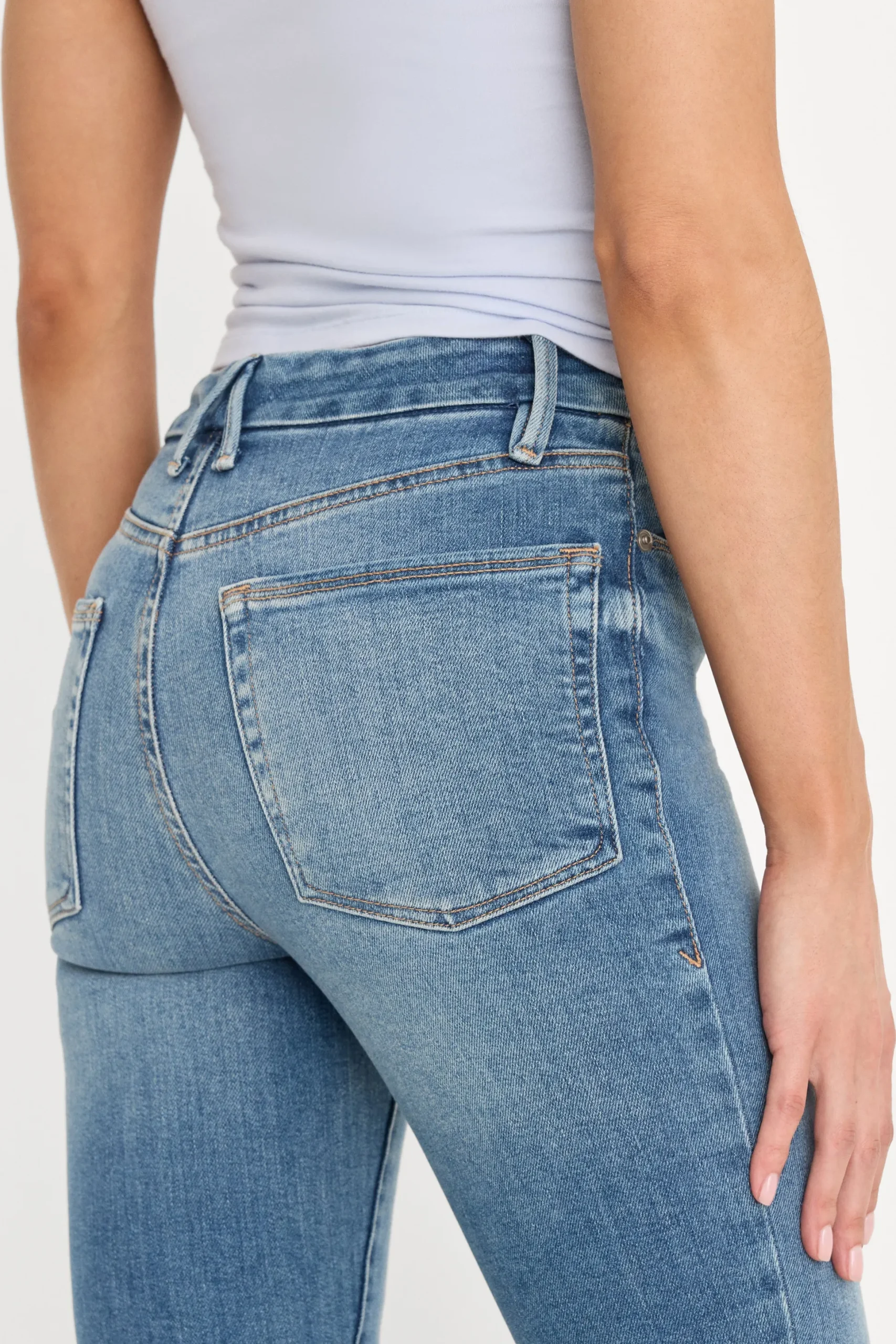 good waist skinny compression jeans