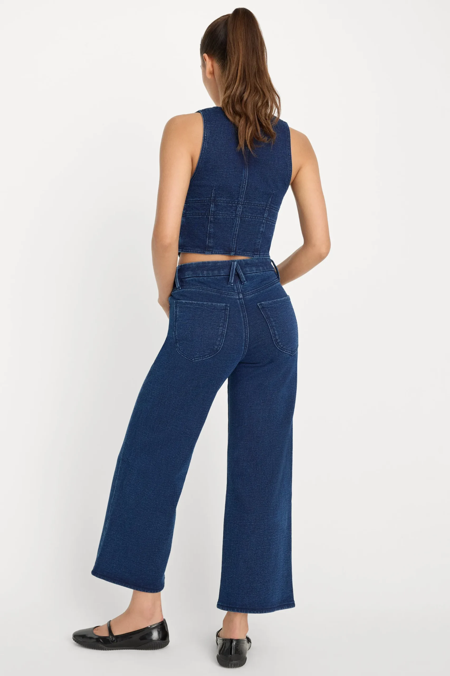 jeanius crop palazzo