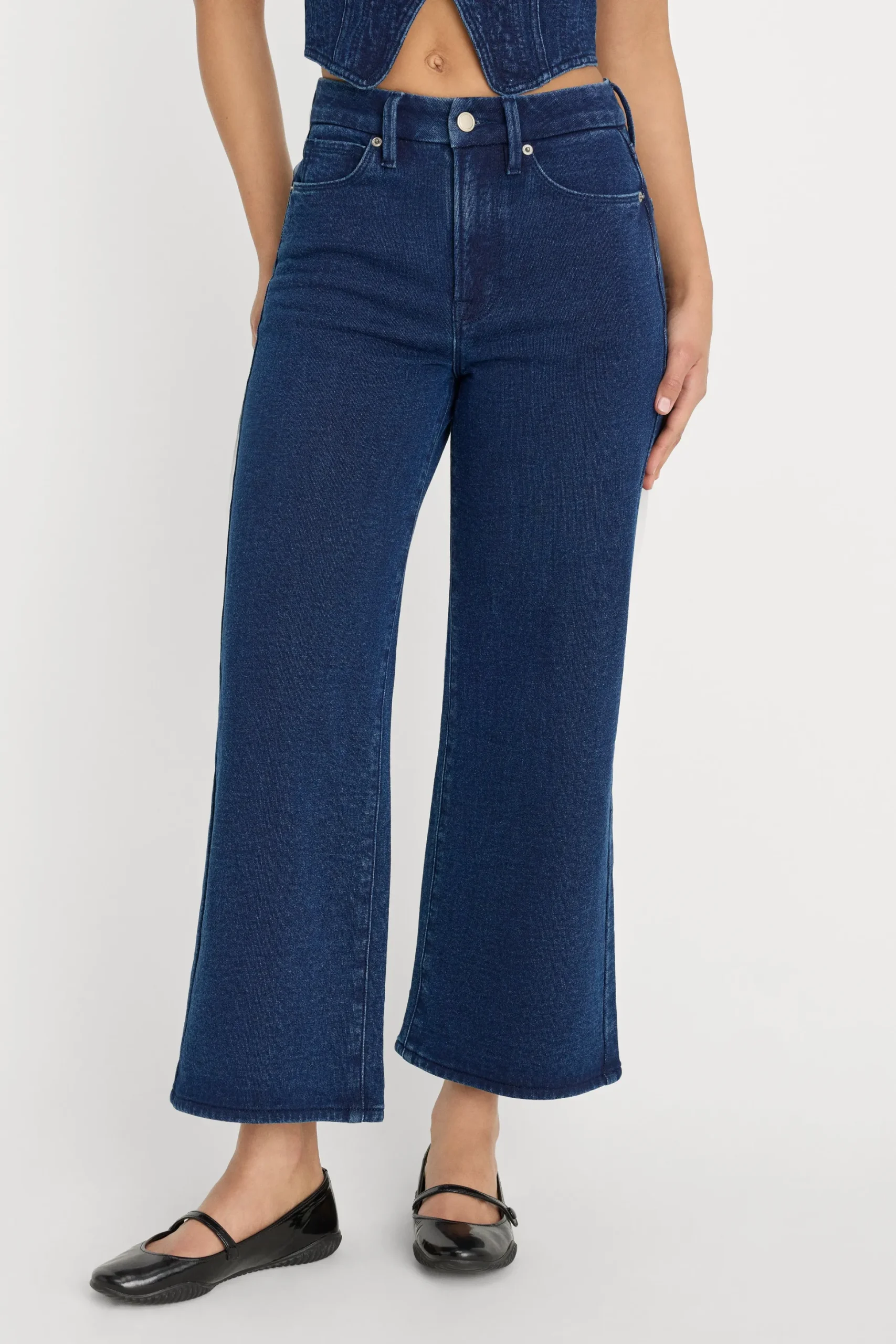 jeanius crop palazzo