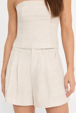 linen trouser shorts
