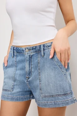 lite linen denim shorts