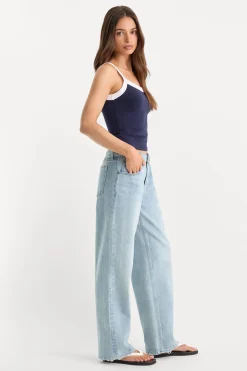 low relaxed straight jeans