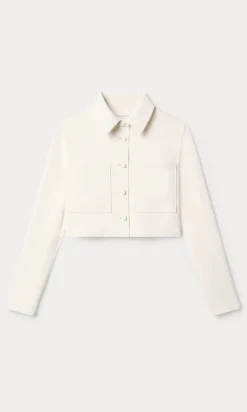 luxe suiting cropped jacket