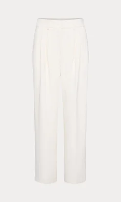 luxe suiting high-rise cropped wide leg trouser