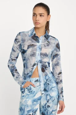 mesh button up top