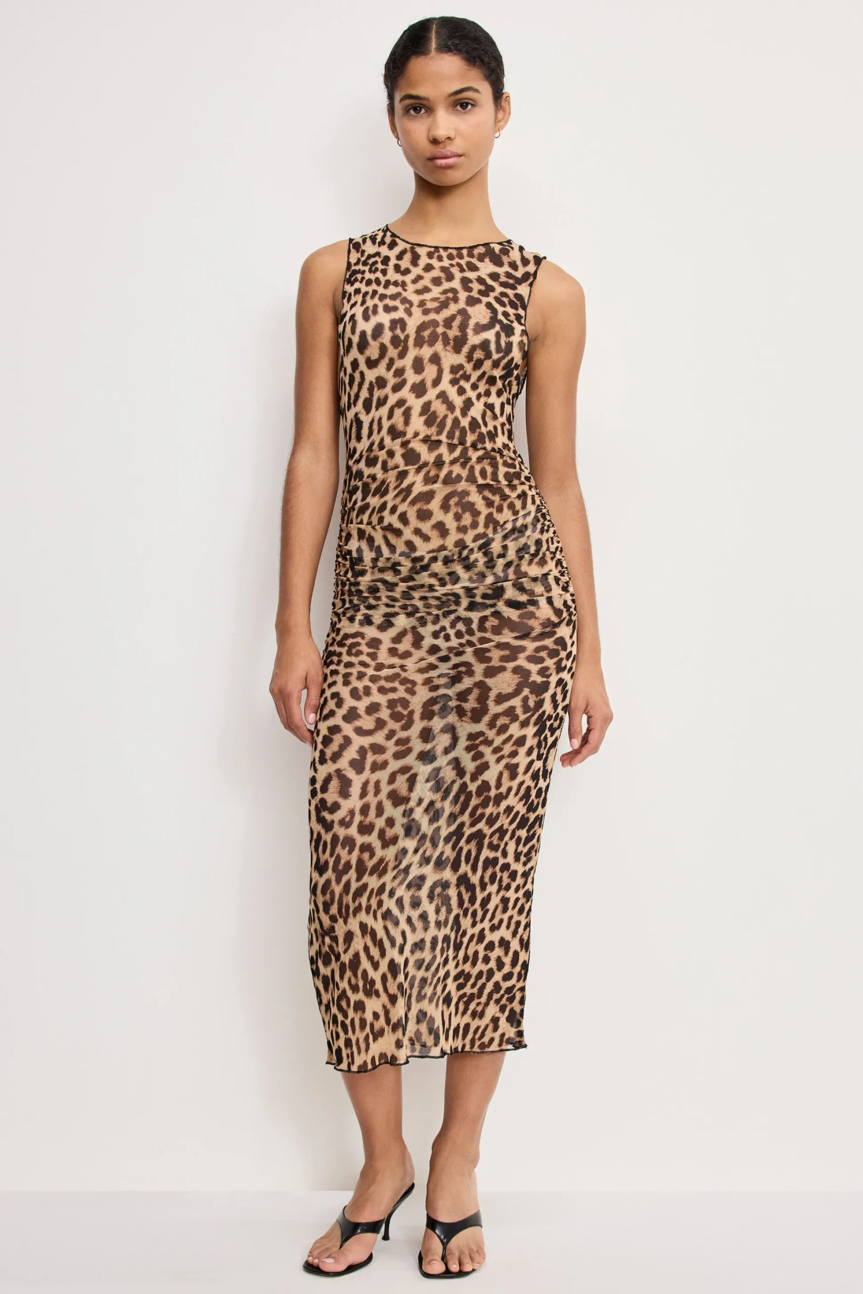 mesh midi dress